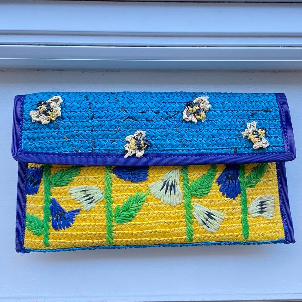 Bundle of 3 Vintage J Crew Bags Suede/Cotton/Straw